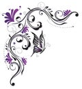 Flowers, Butterfly, Abstract