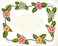 Flowers And Green Leaves