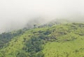 Foggy scenic hill top Royalty Free Stock Image