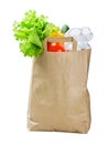 Food In A Paper Bag Isolated