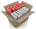 Free delivery package from shipping online webshop