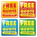 Free Online Quote Button Icon