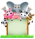 Funny Animal With Blank Sign