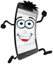 Funny smartphone isolated on white Royalty Free Stock Photo
