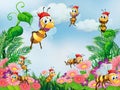A Garden With Bees