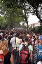 Gezi park protests in istanbul turkey june turkish protestors clash police under excessive use of violence and tear gas a Stock Photos
