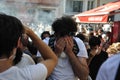Gezi park protests in istanbul turkey june turkish protestors clash police under excessive use of violence and tear gas a Stock Photo