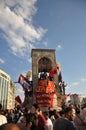 Gezi park protests in istanbul turkey june turkish protestors clash police under excessive use of violence and tear gas a Royalty Free Stock Photography