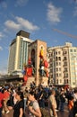 Gezi park protests in istanbul turkey june turkish protestors clash police under excessive use of violence and tear gas a Stock Images