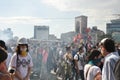 Gezi park protests in istanbul turkey june turkish protestors clash police under excessive use of violence and tear gas a Stock Images