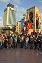 Gezi park protests in istanbul turkey june turkish protestors clash police under excessive use of violence and tear gas a Royalty Free Stock Photography