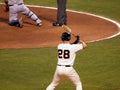 Giants Batter Buster Posey stands on deck circle