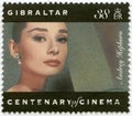 GIBRALTAR - 1995: shows Audrey Hepburn (1929-1993), actress