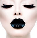 Girl With Black Makeup
