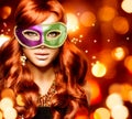 Girl In A Carnival Mask