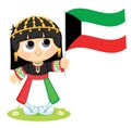 Girl Celebrates Kuwait National Day