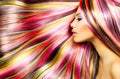 Girl With Colorful Dyed Hair