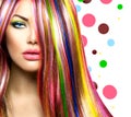 Girl With Colorful Dyed Hair