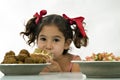 Girl Eating Falafel