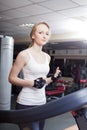 Girl Is Engaged In A Sports Hall