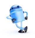 Glass Robot Leaning On An Imag...