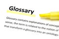 Glossary meaning