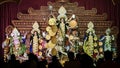 Goddess Durga idol during Durga Puja in India Stock Photo