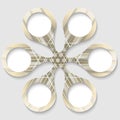 Golden Abstract Circular Object
