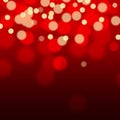 Golden Sparkles On Red Backgro...