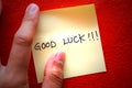 Good Luck Post-It Note