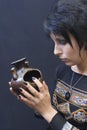 Goth Woman With Pagan Object