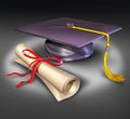 Graduation university education mortar board diplo