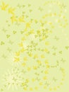 Green Background With Flowers ...