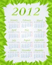 Green calendar 2012