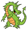 Green Dragon Cartoon Illustrat...