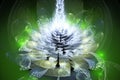 Green Fractal Flower