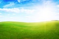 Green Grass Hills Under Midday...