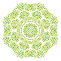 Green Nature Round Leaf Pattern