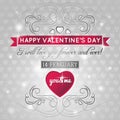 Grey Background With Red Valen...