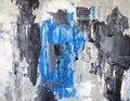 Grey And Blue Abstract Art Pai...