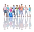 Group Of Healthy People In The...