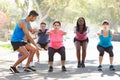 Group Of People Exercising InS...