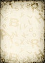 Grunge Background With Letters