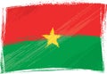 Grunge Burkina Faso flag