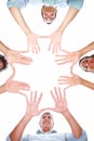 Grup Of People Forming A Hand ...