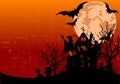 Halloween Background With Haun...
