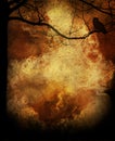 Tree Fire Grunge Background