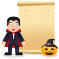 Halloween Parchment with Dracula