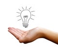 Hand With Light Bulb