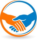 Hand shake logo